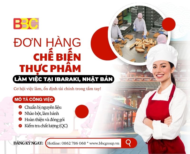 ĐƠN HÀNG TOKUTEI LÀM BÁNH MÌ IBARAKI