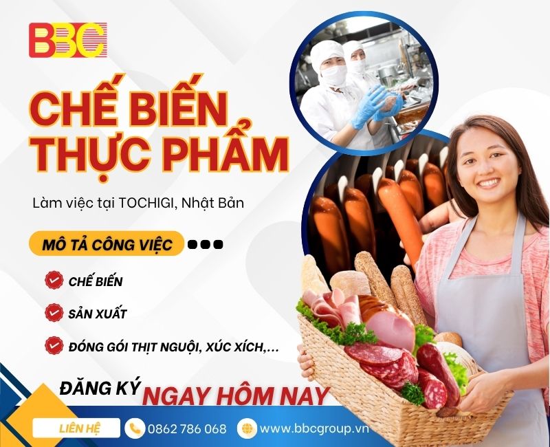 ĐƠN HÀNG TOKUTEI CHẾ BIẾN THỰC PHẨM TOCHIGI