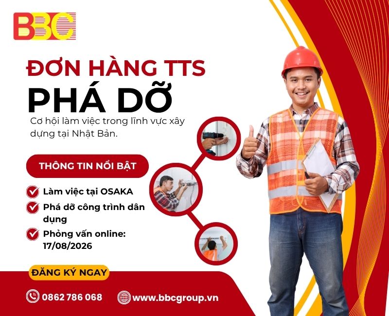 ĐƠN HÀNG TTS PHÁ DỠ OSAKA